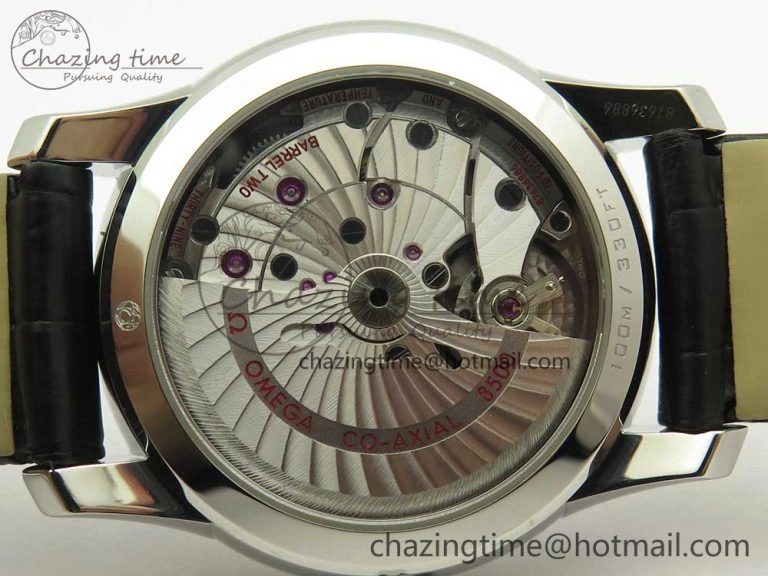 Thermal De Ville Hour Vision 41mm SS VSF 1:1 Best Edition White Dial on Black Crocodile Strap A8500 Super Clone 7945