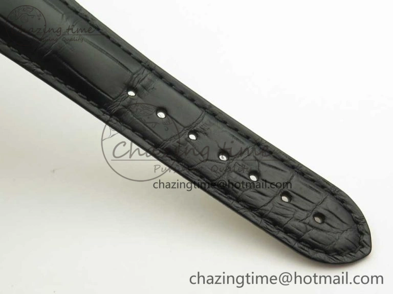 Thermal De Ville Hour Vision 41mm SS VSF 1:1 Best Edition White Dial on Black Crocodile Strap A8500 Super Clone 7945