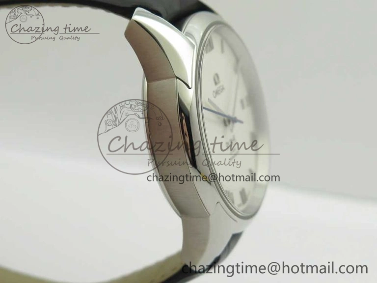 Thermal De Ville Hour Vision 41mm SS VSF 1:1 Best Edition White Dial on Black Crocodile Strap A8500 Super Clone 7945