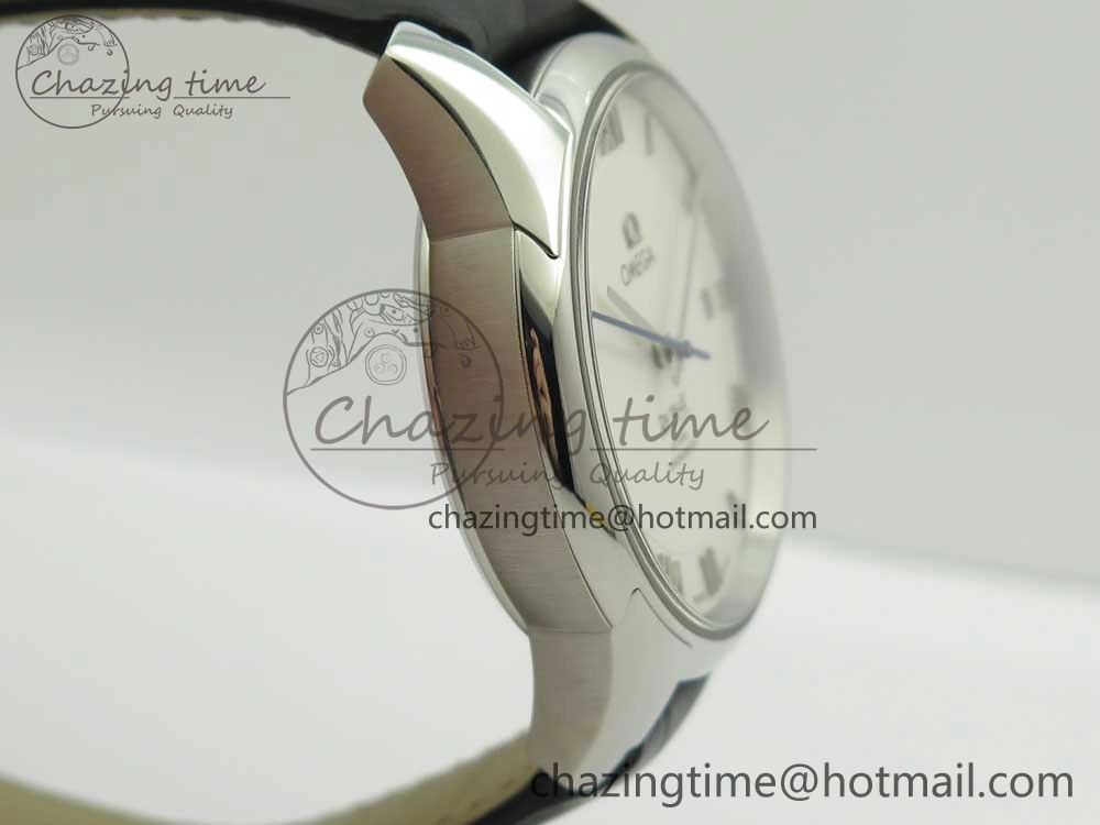Thermal De Ville Hour Vision 41mm SS VSF 1:1 Best Edition White Dial on Black Crocodile Strap A8500 Super Clone 7945