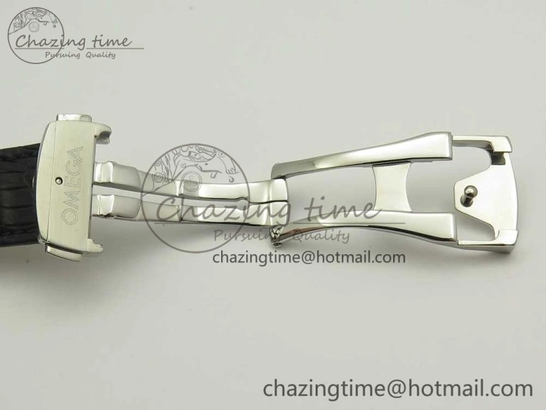 Thermal De Ville Hour Vision 41mm SS VSF 1:1 Best Edition White Dial on Black Crocodile Strap A8500 Super Clone 7945
