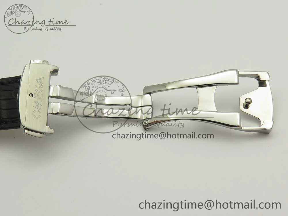 Thermal De Ville Hour Vision 41mm SS VSF 1:1 Best Edition White Dial on Black Crocodile Strap A8500 Super Clone 7945