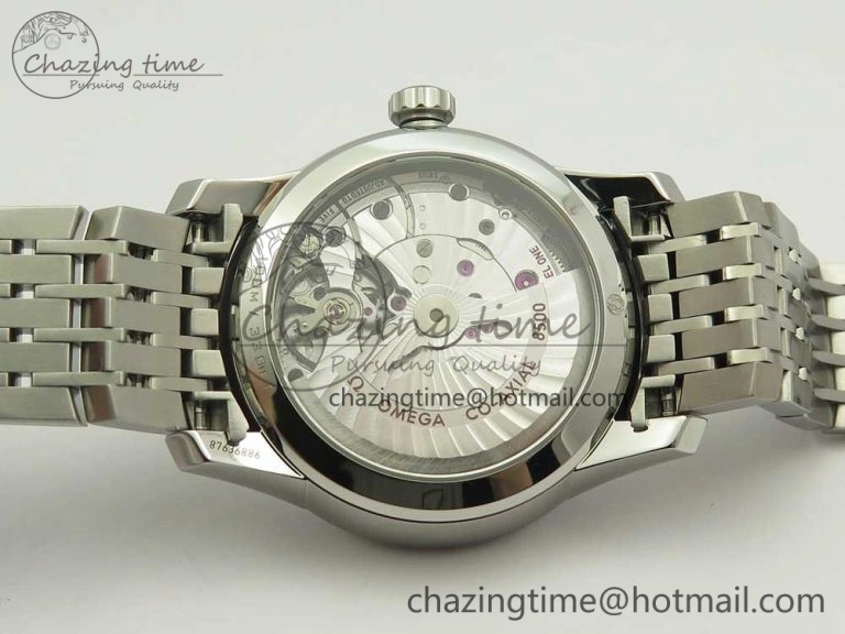 WaterResistant De Ville Hour Vision 41mm SS VSF 1:1 Best Edition White Dial on SS Bracelet A8500 Super Clone 7946