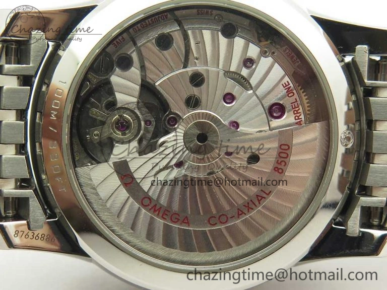 WaterResistant De Ville Hour Vision 41mm SS VSF 1:1 Best Edition White Dial on SS Bracelet A8500 Super Clone 7946