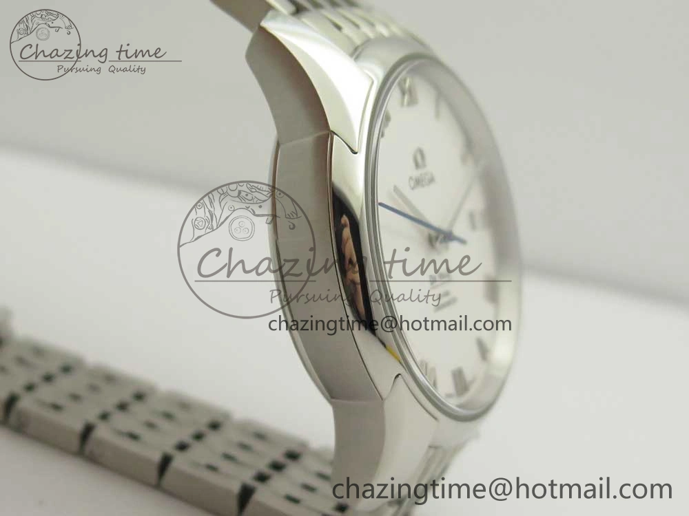 WaterResistant De Ville Hour Vision 41mm SS VSF 1:1 Best Edition White Dial on SS Bracelet A8500 Super Clone 7946