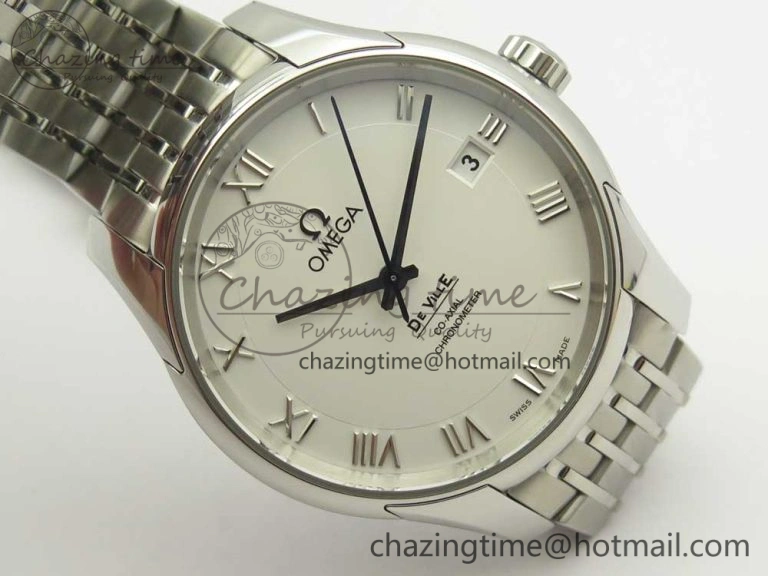 WaterResistant De Ville Hour Vision 41mm SS VSF 1:1 Best Edition White Dial on SS Bracelet A8500 Super Clone 7946