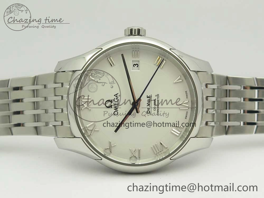 WaterResistant De Ville Hour Vision 41mm SS VSF 1:1 Best Edition White Dial on SS Bracelet A8500 Super Clone 7946