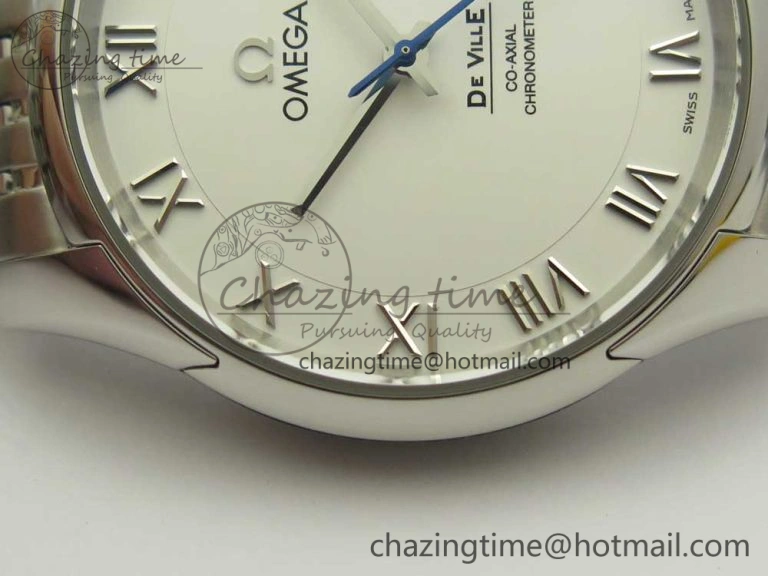 WaterResistant De Ville Hour Vision 41mm SS VSF 1:1 Best Edition White Dial on SS Bracelet A8500 Super Clone 7946