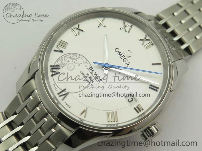 WaterResistant De Ville Hour Vision 41mm SS VSF 1:1 Best Edition White Dial on SS Bracelet A8500 Super Clone 7946