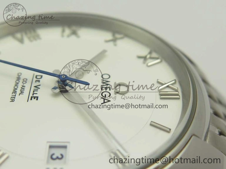 WaterResistant De Ville Hour Vision 41mm SS VSF 1:1 Best Edition White Dial on SS Bracelet A8500 Super Clone 7946
