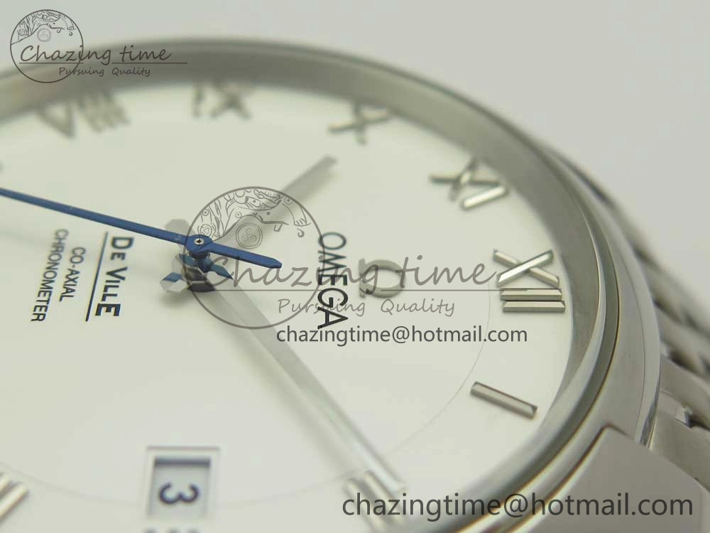 WaterResistant De Ville Hour Vision 41mm SS VSF 1:1 Best Edition White Dial on SS Bracelet A8500 Super Clone 7946