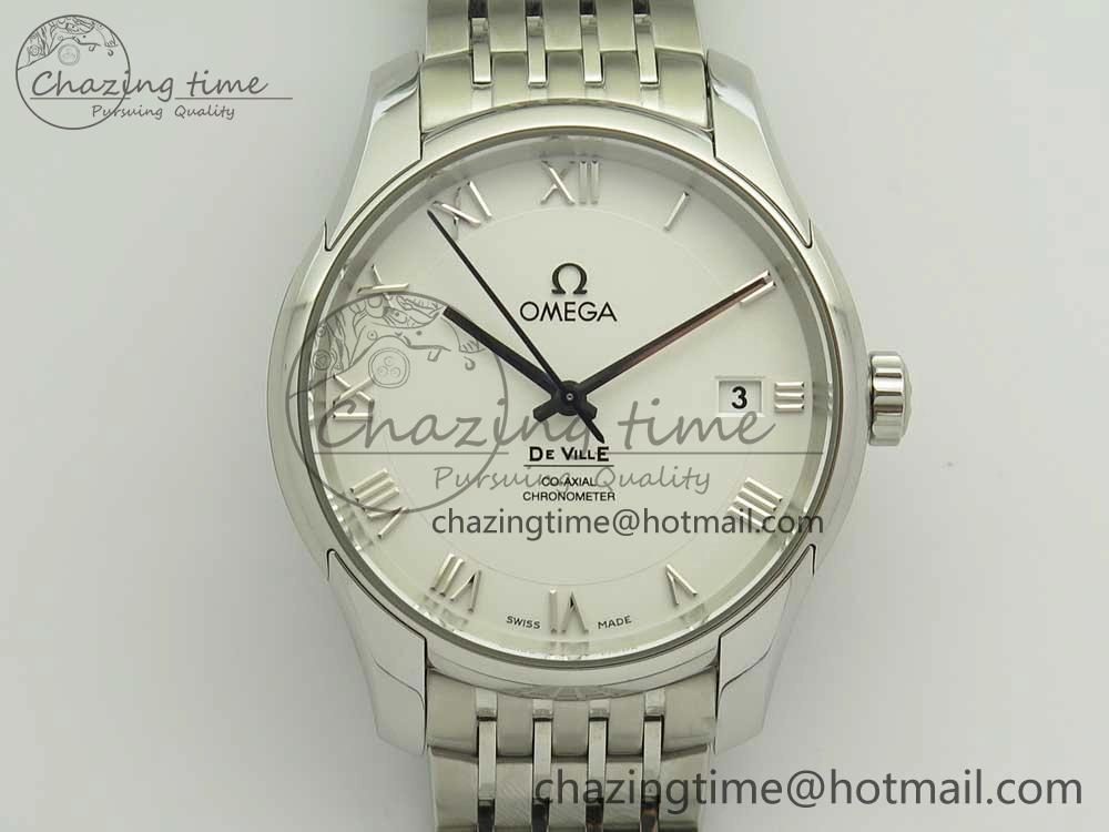 WaterResistant De Ville Hour Vision 41mm SS VSF 1:1 Best Edition White Dial on SS Bracelet A8500 Super Clone 7946