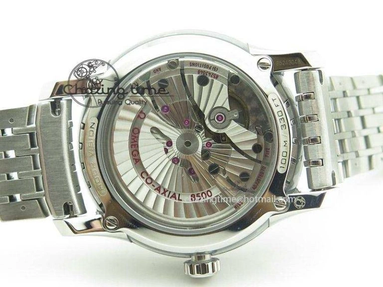 De Ville Hour Vision Co-Axial 41mm SS V6F Best Edition Black Dial On SS Bracelet A BestValue 8277