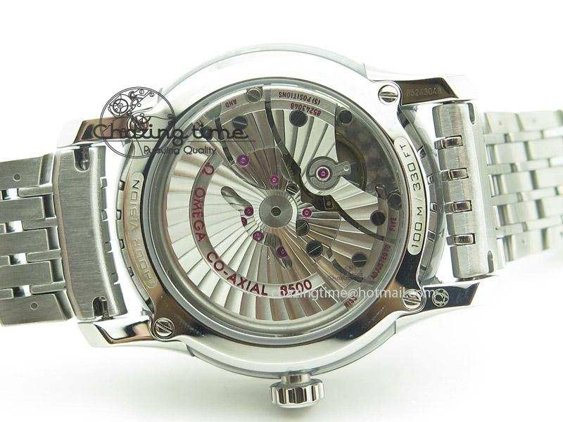 De Ville Hour Vision Co-Axial 41mm SS V6F Best Edition Black Dial On SS Bracelet A BestValue 8277