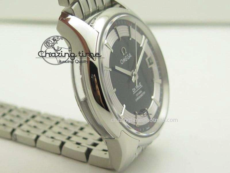 De Ville Hour Vision Co-Axial 41mm SS V6F Best Edition Black Dial On SS Bracelet A BestValue 8277