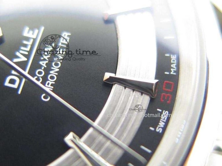 De Ville Hour Vision Co-Axial 41mm SS V6F Best Edition Black Dial On SS Bracelet A BestValue 8277