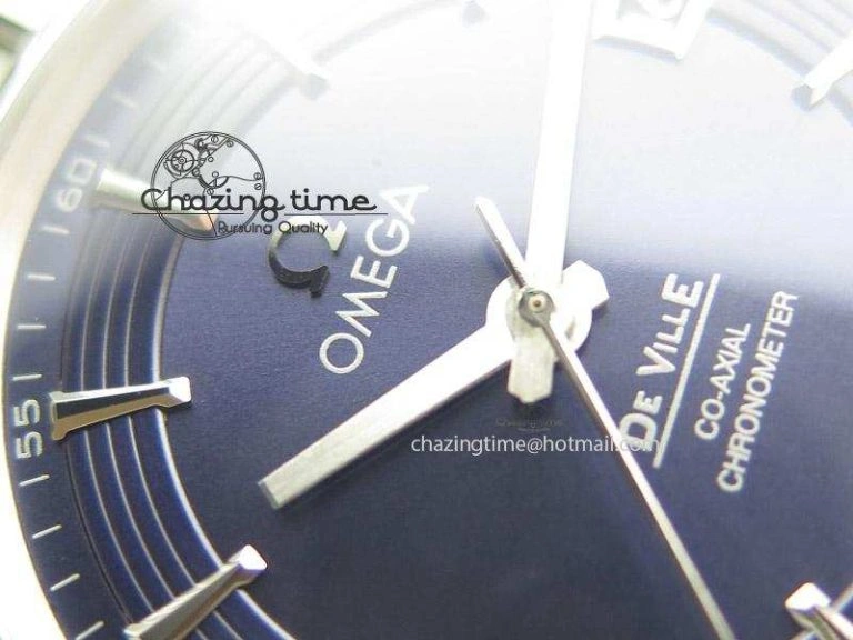 Snug De Ville Hour Vision Co-Axial 41mm SS V6F Best Edition Blue Dial On SS Bracelet A 8276