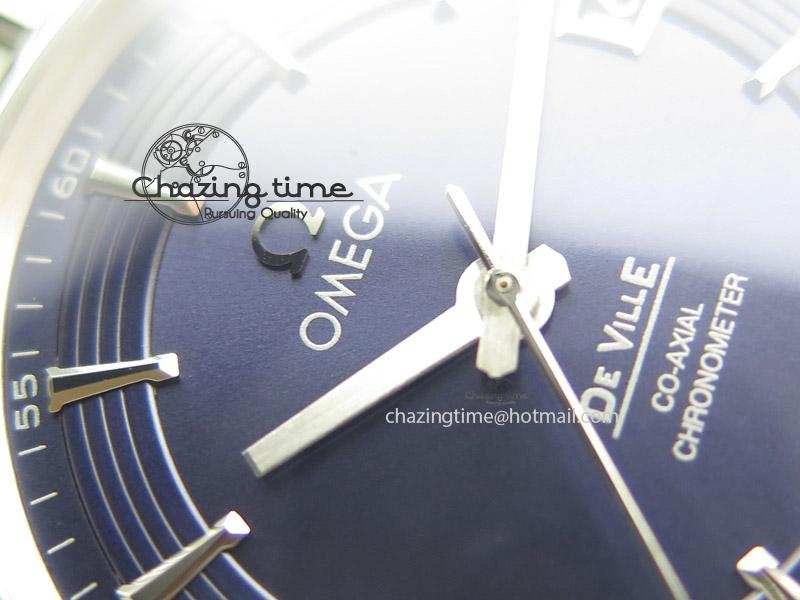 Snug De Ville Hour Vision Co-Axial 41mm SS V6F Best Edition Blue Dial On SS Bracelet A 8276