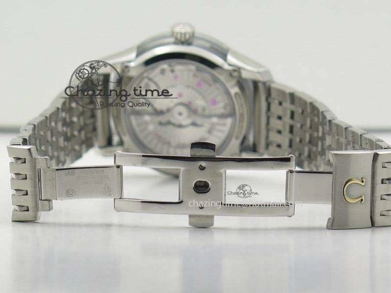 Snug De Ville Hour Vision Co-Axial 41mm SS V6F Best Edition Blue Dial On SS Bracelet A 8276