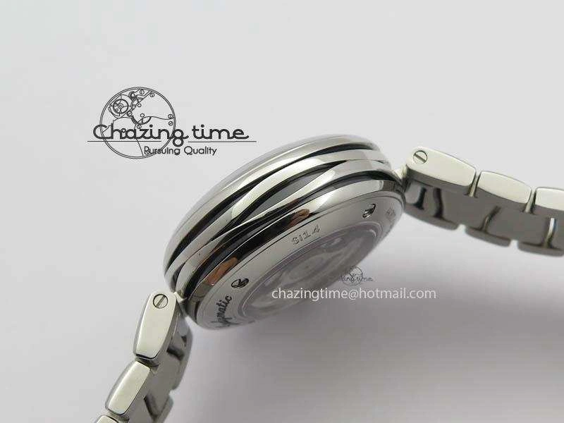 De Ville Lady 34mm SS V6F 1:1 Best Edition Black MOP Dial On SS Bracelet SEIKO NH05A Timeless 8152