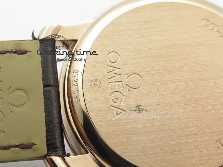 De Ville MK 1:1 Best Edition RG Blue Dial On Black Leather Asian Seagull T1701 (Sec@6) Fashionable 8235