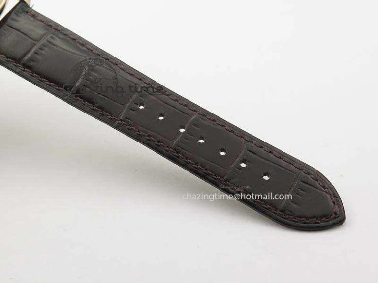 De Ville MK 1:1 Best Edition RG Blue Dial On Black Leather Asian Seagull T1701 (Sec@6) Fashionable 8235