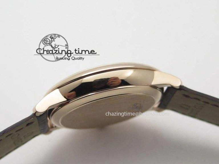 Affordable De Ville MK 1:1 Best Edition RG Blue Dial On Brown Leather Strap A 8263