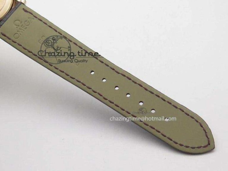 Affordable De Ville MK 1:1 Best Edition RG Blue Dial On Brown Leather Strap A 8263