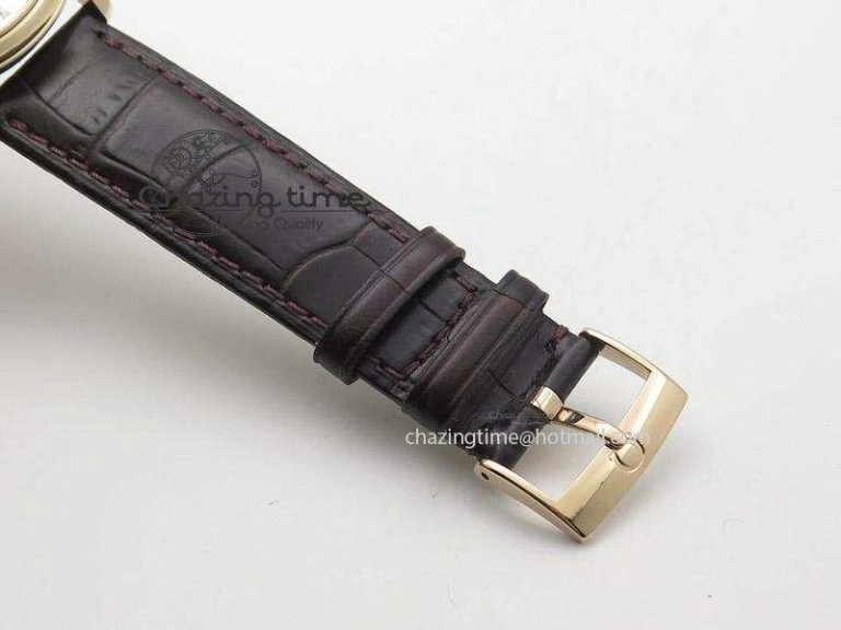Affordable De Ville MK 1:1 Best Edition RG Blue Dial On Brown Leather Strap A 8263