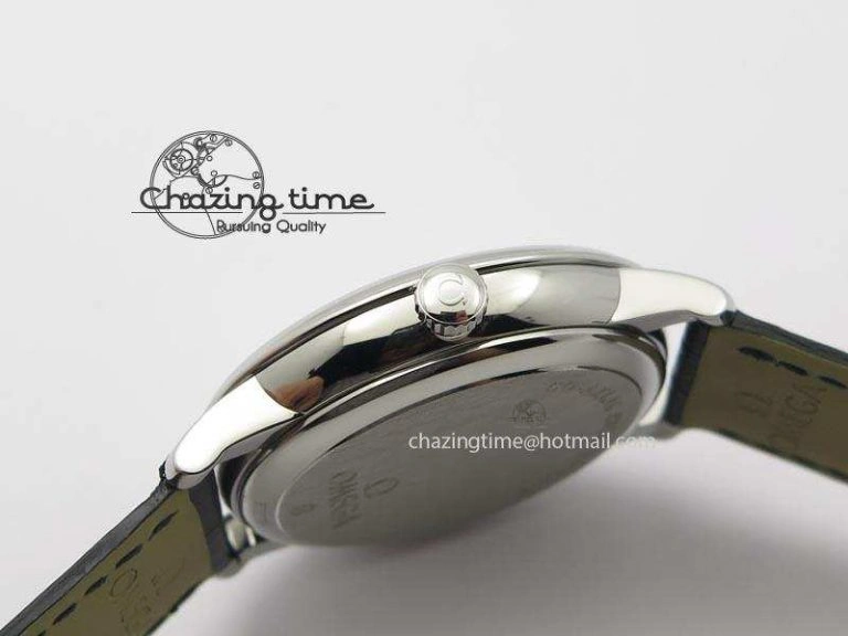OdorResistant De Ville MK 1:1 Best Edition SS Black Dial On Black Leather Asian Seagull T1701 (Sec@6) 8243