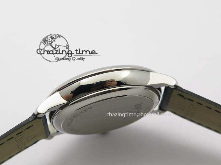 OdorResistant De Ville MK 1:1 Best Edition SS Black Dial On Black Leather Asian Seagull T1701 (Sec@6) 8243
