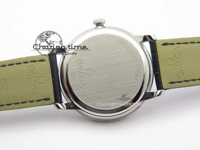 OdorResistant De Ville MK 1:1 Best Edition SS Black Dial On Black Leather Asian Seagull T1701 (Sec@6) 8243
