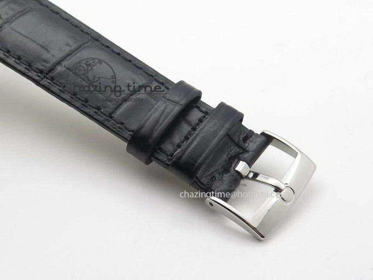 De Ville MK 1:1 Best Edition SS Black Dial On Black Leather Strap A Unisex 8261