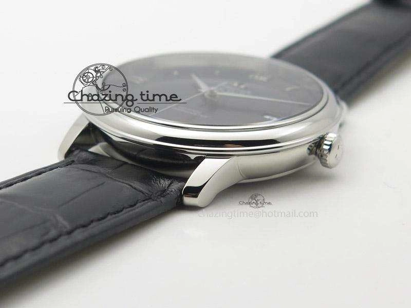 De Ville MK 1:1 Best Edition SS Black Dial On Black Leather Strap A Unisex 8261