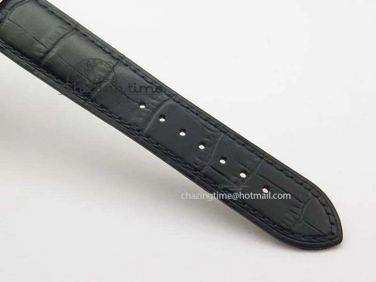 SportInspired De Ville MK 1:1 Best Edition SS Blue Dial On Black Leather Asian Seagull T1701 (Sec@6) 8242