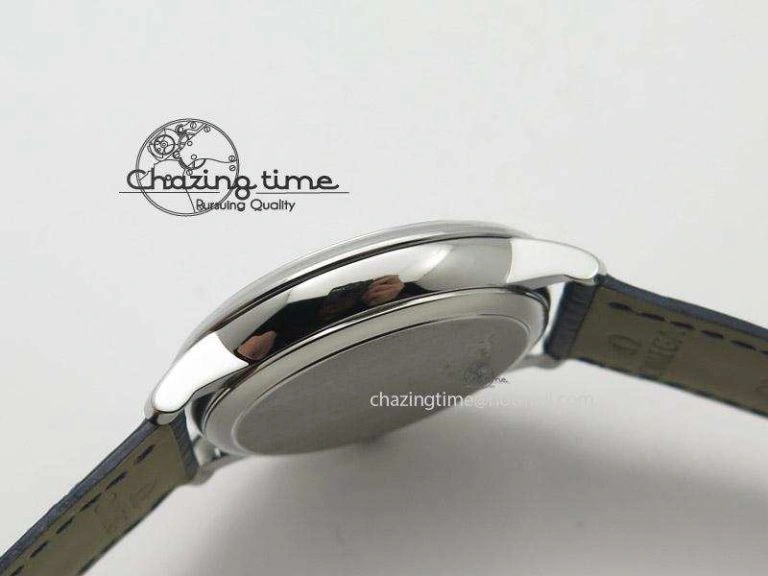 Upgraded De Ville MK 1:1 Best Edition SS Blue Dial On Black Leather Strap A 8258