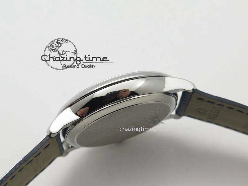 Upgraded De Ville MK 1:1 Best Edition SS Blue Dial On Black Leather Strap A 8258