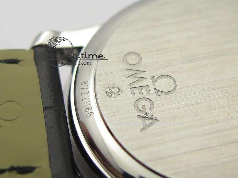 De Ville MK 1:1 Best Edition SS White Dial On Black Leather Asian Seagull T1701 (Sec@6) Sporty 8244