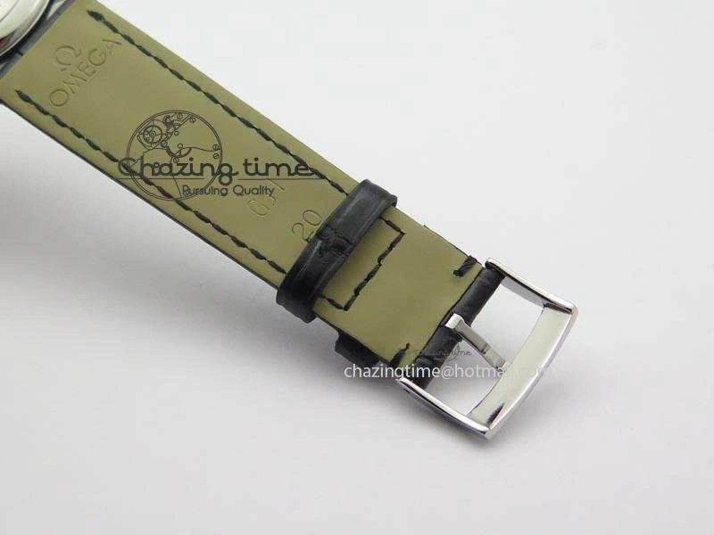 De Ville MK 1:1 Best Edition SS White Dial On Black Leather Asian Seagull T1701 (Sec@6) Sporty 8244