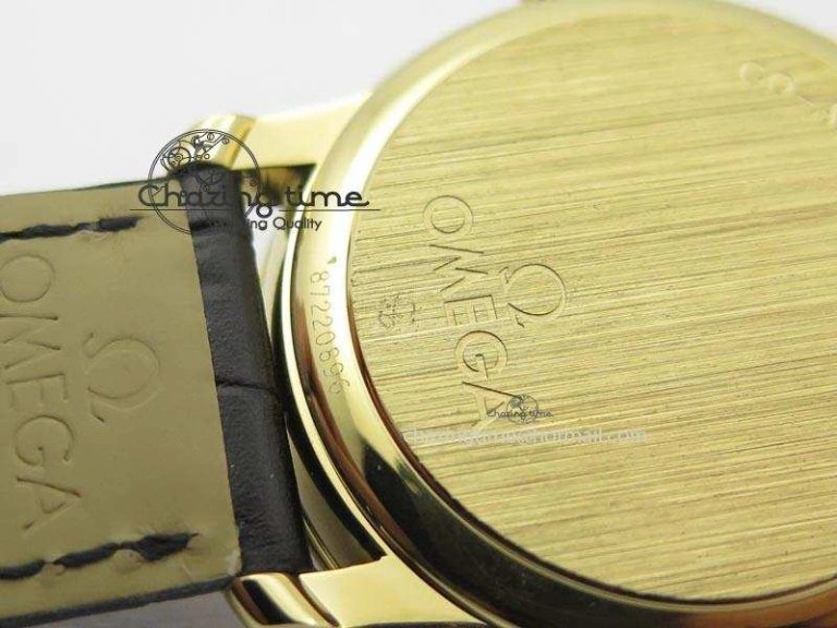 De Ville MK 1:1 Best Edition YG Blue Dial On Black Leather Asian Seagull T1701 (Sec@6) Affordable 8234