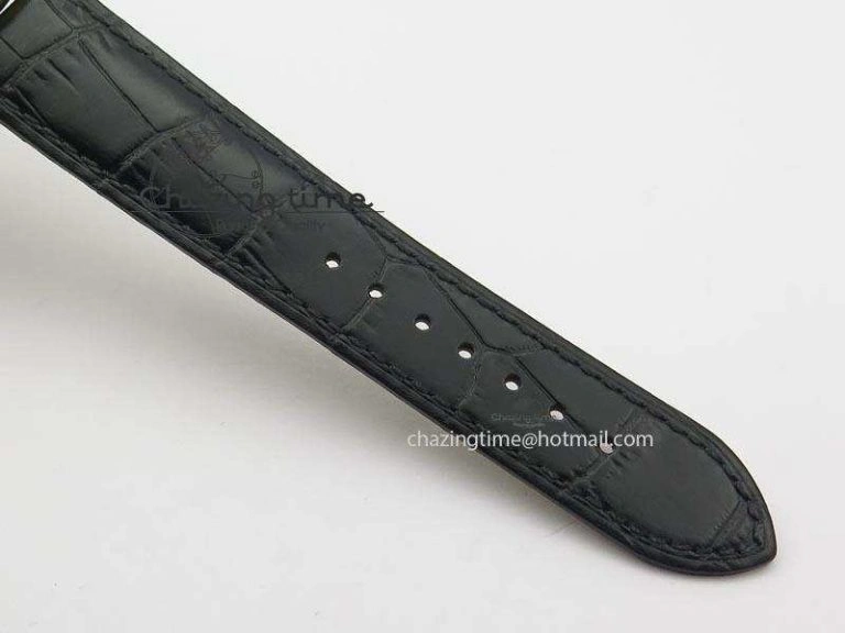 De Ville MK 1:1 Best Edition YG Blue Dial On Black Leather Asian Seagull T1701 (Sec@6) Affordable 8234