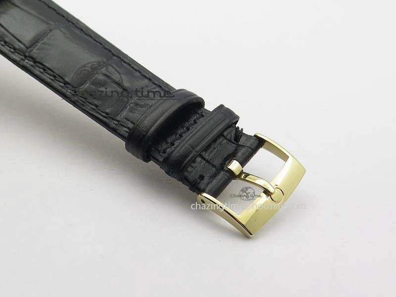 De Ville MK 1:1 Best Edition YG Blue Dial On Black Leather Asian Seagull T1701 (Sec@6) Affordable 8234