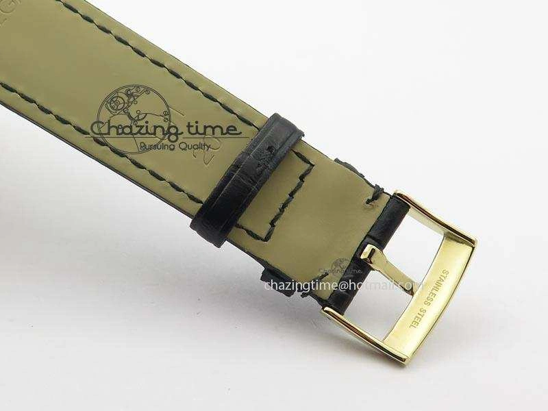 De Ville MK 1:1 Best Edition YG Blue Dial On Black Leather Asian Seagull T1701 (Sec@6) Affordable 8234