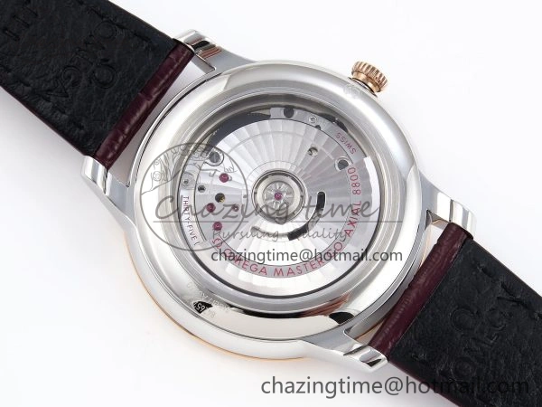Reliable De Ville Power Reserve RG MKF 1:1 Best Edition RG Textured Dial on Brown Leather Strap A 7749