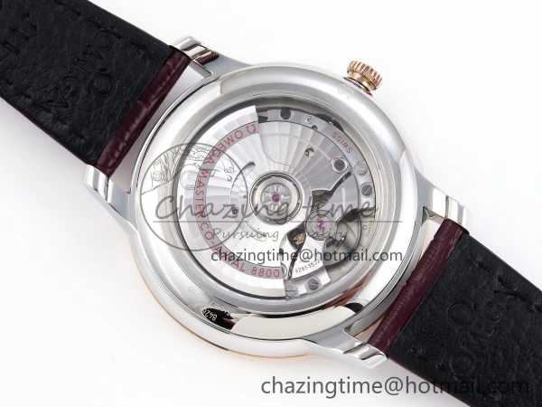 Reliable De Ville Power Reserve RG MKF 1:1 Best Edition RG Textured Dial on Brown Leather Strap A 7749