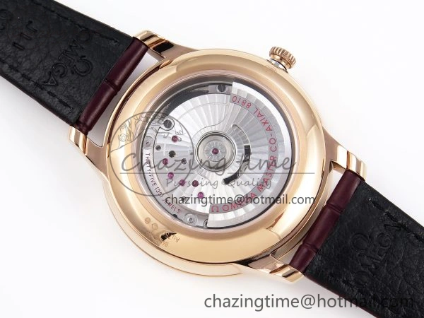 Trendy De Ville Power Reserve RG MKF 1:1 Best Edition White Dial on Brown Leather Strap A 7750