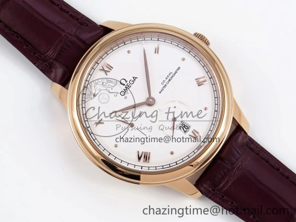 Trendy De Ville Power Reserve RG MKF 1:1 Best Edition White Dial on Brown Leather Strap A 7750