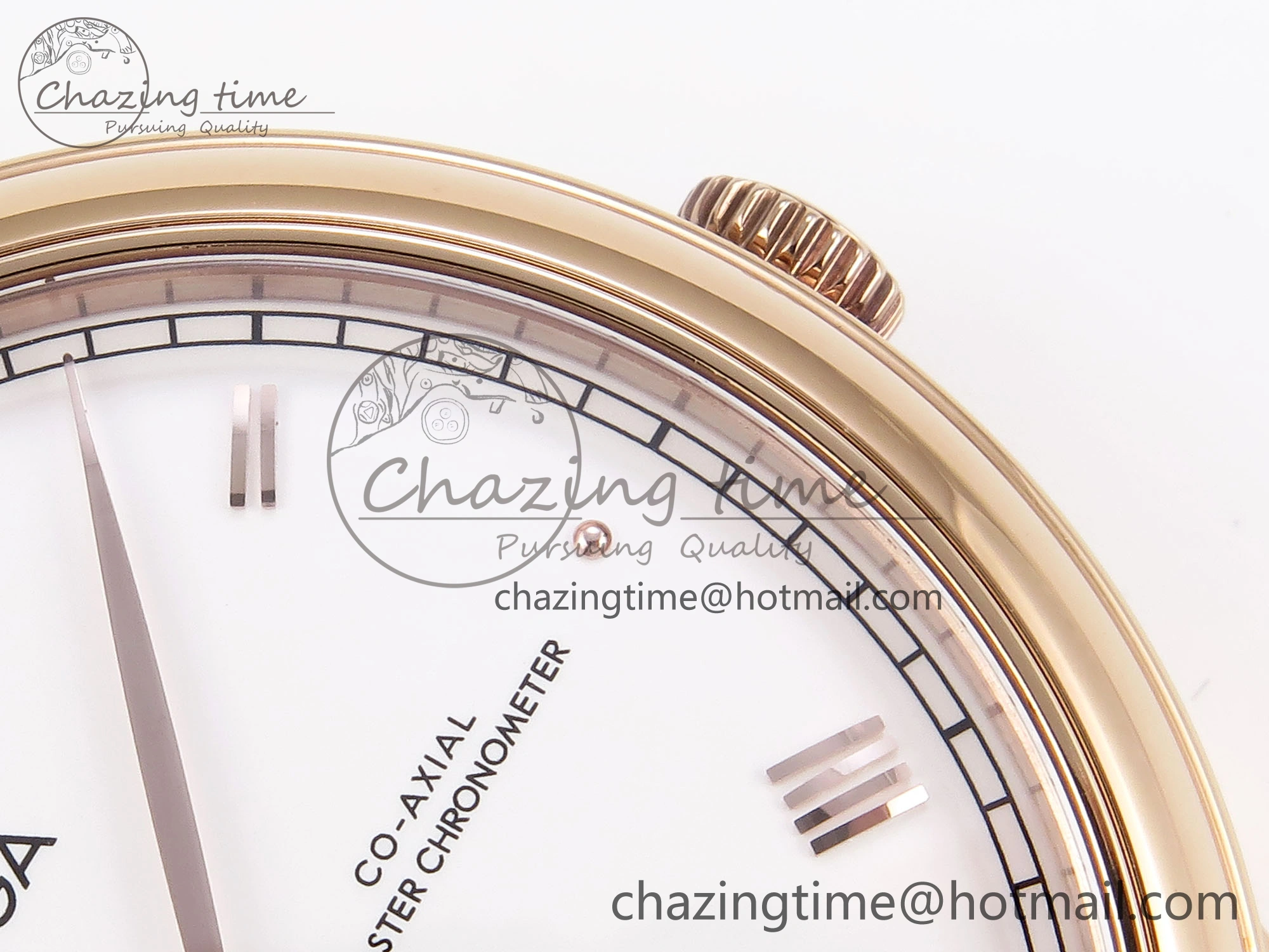 Trendy De Ville Power Reserve RG MKF 1:1 Best Edition White Dial on Brown Leather Strap A 7750