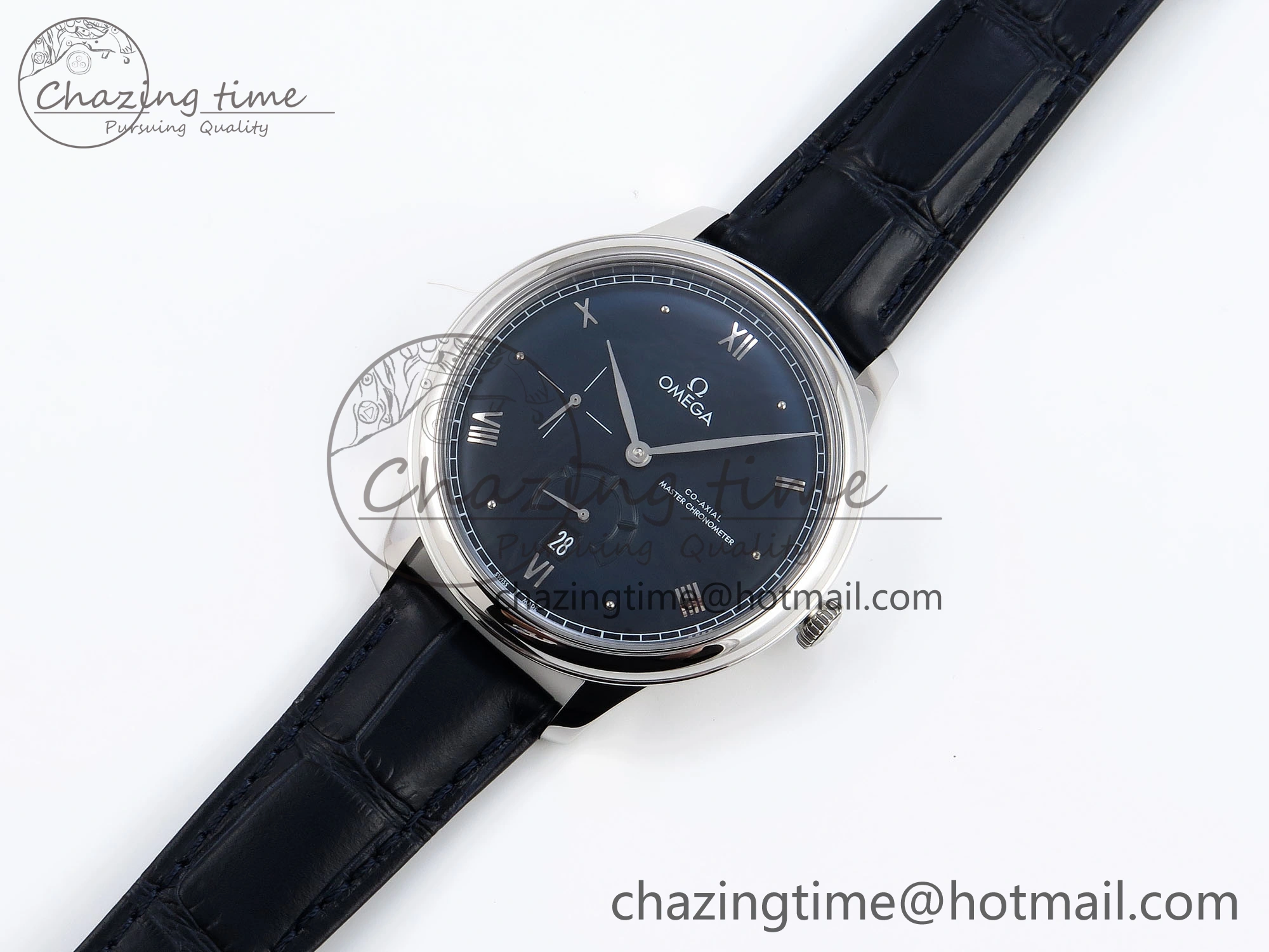 WellDesigned De Ville Power Reserve SS MKF 1:1 Best Edition Black Dial on Black Leather Strap A 7744