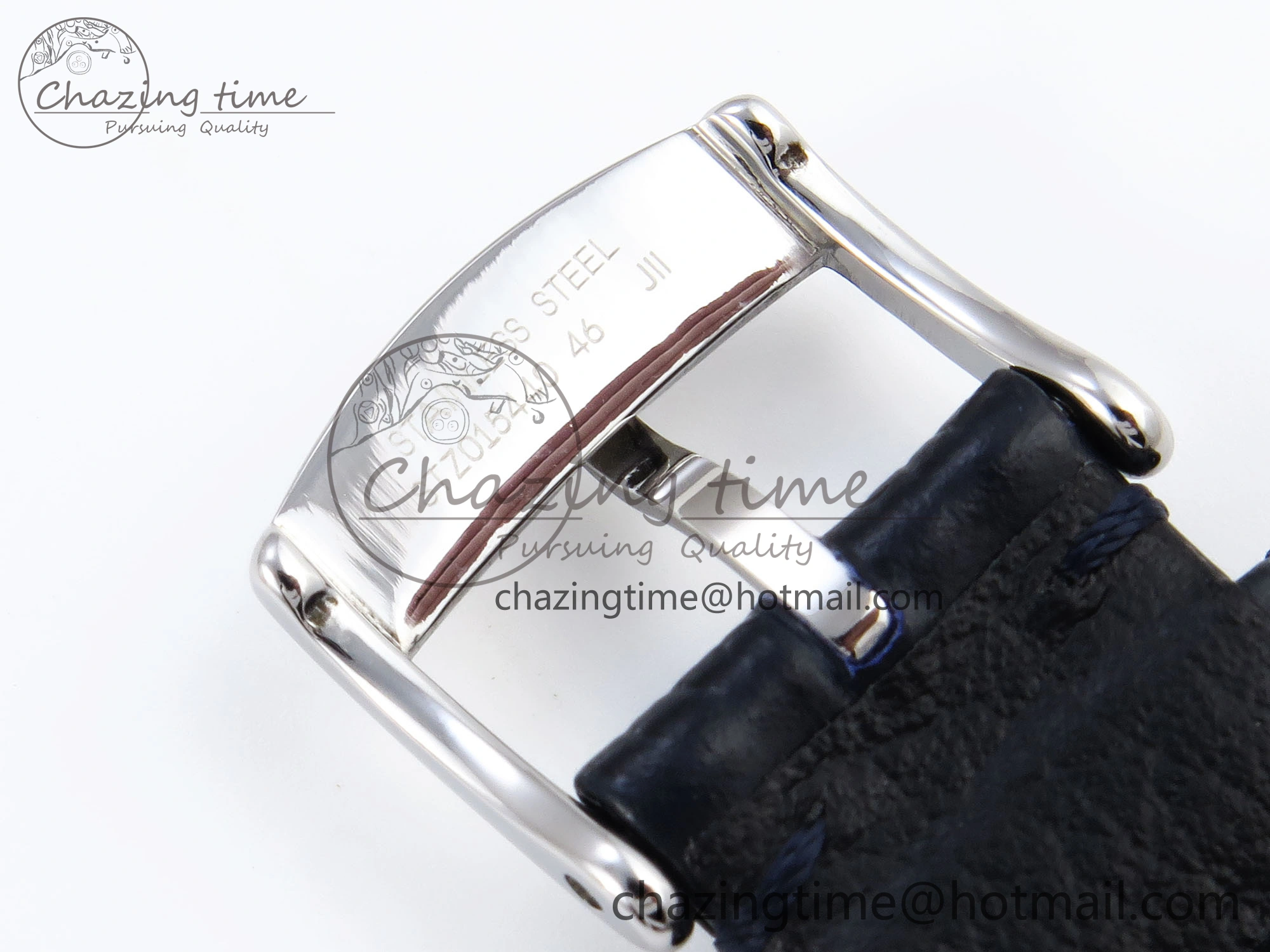 De Ville Power Reserve SS MKF 1:1 Best Edition Blue Textured Dial on Black Leather Strap A Classic 7742